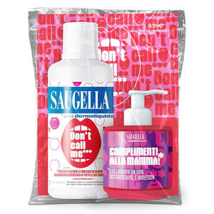 Saugella - Bundle dermoliquido don't call me 1 dermoliquido 500 ml con etichetta edizione limitata + 1 minisize sample con pump 150 ml
